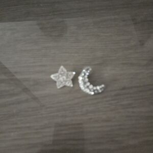 Star And Moon Earring Set